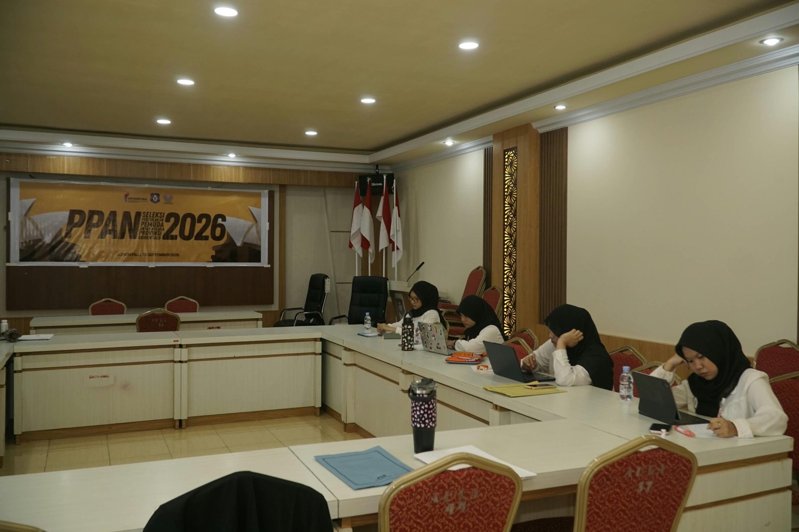Peserta Seleksi Daerah Tingkat Provinsi Gorontalo, Pertukaran Pemuda Antar Negara (PPAN) di Aula Kantor Disparekrafpora Prov. Gorontalo. (Foto:humasdisparekrafpora)