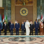 Para pemimpin negara Arab Konferensi Tingkat Tinggi Liga Arab Ke-34 di Baghdad, Irak. (Hadi Mizban / POOL / AFP)