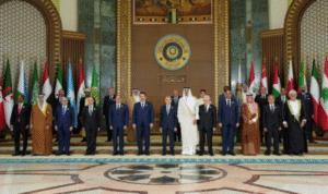 Para pemimpin negara Arab Konferensi Tingkat Tinggi Liga Arab Ke-34 di Baghdad, Irak. (Hadi Mizban / POOL / AFP)