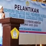 Ketua PP Wanita Islam Akhairaat (WIA), Dra, Hj. Syarifah Saihun Binti Abdillah Aljufrie, M.Pd, disaat melantik WIA Se-Provinsi Gorontalo Masa Khidmat 2025 - 20230. Bertempat di Gardenia Hall Kota Gorontalo., Sabtu 28/06/2025. (Foto: annahdlah)