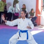 Vioana M.A Muda Juara 1 Karate Putri dalam ajang Olimpiade Olahraga Siswa Nasional (O2SN) tingkat Provinsi yang digelar pada 24 Juli 2025 di PPLP Gorontalo. (Foto: annahdlah)