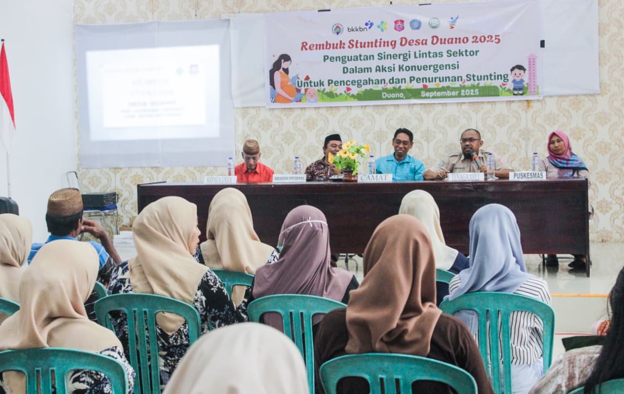 Desa Duano Laksanakan Rembug Stunting  , Annahdlah.com Pelaksanaan Rembuk Stanting di Desa Duano Kec. Suwawa Tengah Kab. Bone Bolango. (Foto: Annahdlah)