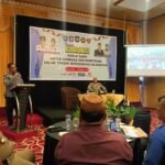 Kasatpol PP Taufik El Hakim Sidiki, saat arahan membuka acara Rakor Kerjasama Kemitraan Tehnik Pencegahan Kejahatan di Hotel Grand Q Kota Gorontalo. (Foto: Annahdlah)