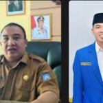 Dialog interaktif "Gorontalo Pagi Ini" melalui program khusus "Pemuda Bicara". Narasumber Kepala Dinas Sosial Reflin Buata dan Aktivis PKC PMII Gorontalo, R.A Haris. (Foto: Annahdlah)