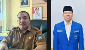 Dialog interaktif "Gorontalo Pagi Ini" melalui program khusus "Pemuda Bicara". Narasumber Kepala Dinas Sosial Reflin Buata dan Aktivis PKC PMII Gorontalo, R.A Haris. (Foto: Annahdlah)
