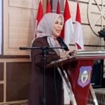 Wakil Gubernur Gorontalo Iddah Syahidah saat memberikan sambutan acara HUT ke 64 PWRI di rujab Wakil Gubernur. (Foto: Annahdlah)