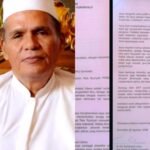 Rais PWNU Gorontalo KH. Burhanuddin Umar dan Surat Pernyataan Sikap Mengundurkan diri sebagai pengurus. (Foto: berbagai sumber)