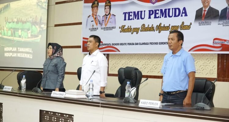 Disparekrafpora Provinsi Gorontalo Gelar Temu Pemuda Gorontalo dalam rangka Hari Pemuda Internasional 2026 di Aula Integritas Inspektorat Provinsi Gorontalo. (Foto: Annahdlah)