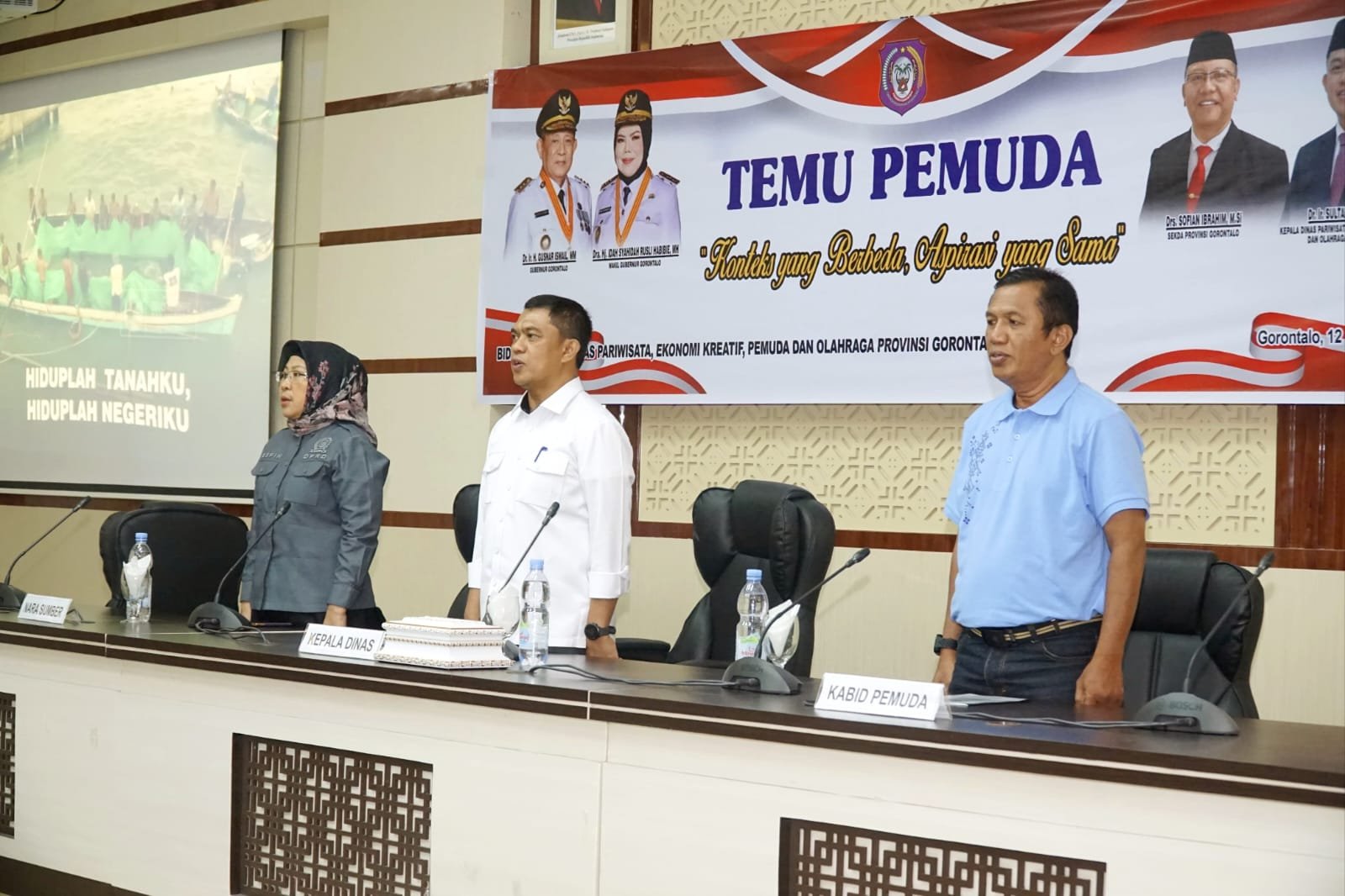 Disparekrafpora Provinsi Gorontalo Gelar Temu Pemuda Gorontalo dalam rangka Hari Pemuda Internasional 2026 di Aula Integritas Inspektorat Provinsi Gorontalo. (Foto: Annahdlah)