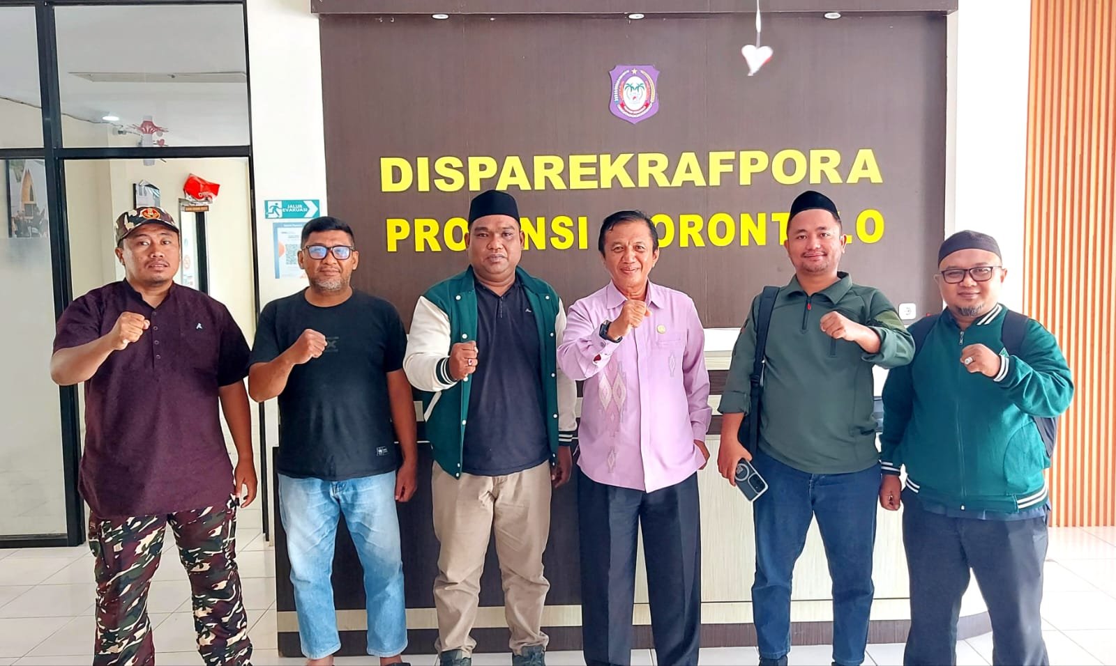 Silaturrahim GP. Ansor dan Banser NU Prov. Gorontalo, diterima Kabid Pemuda Muchlis S.Huntua (Foto: Annahdlah)
