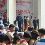 Gubernur Gusnar Ismail saat memberikan sambutan Upacara Haris Sumpah Pemuda 28 Oktober 2026 di halam rujab Gubernur. (Foto: Annahdlah)