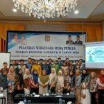 Kabid Pemuda Muchlis S.Huntua, menutup Pelatihan WMP Provinsi Gorontalo tahun 2026 di Hotel Grand Q Kota Gorontalo. (Foto:Annahdlah)